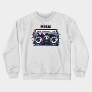 Music Tape Recorder Crewneck Sweatshirt